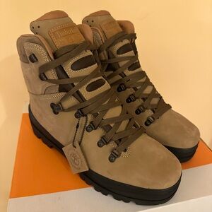 Timberland Men's Brown Lace-Up Boots Nubuck 10.5